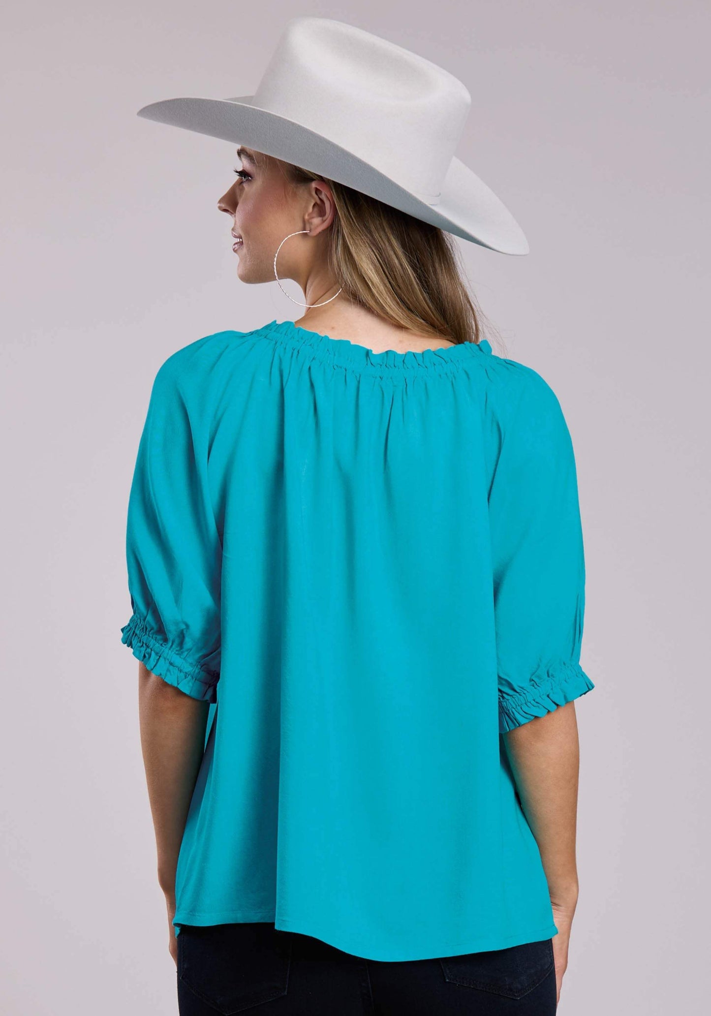 Womens Roper Rayon Challis Peasant Blouse - Roper - Flyclothing LLC