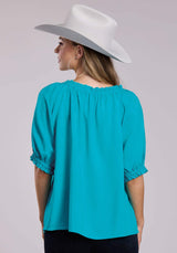 Womens Roper Rayon Challis Peasant Blouse - Roper - Flyclothing LLC