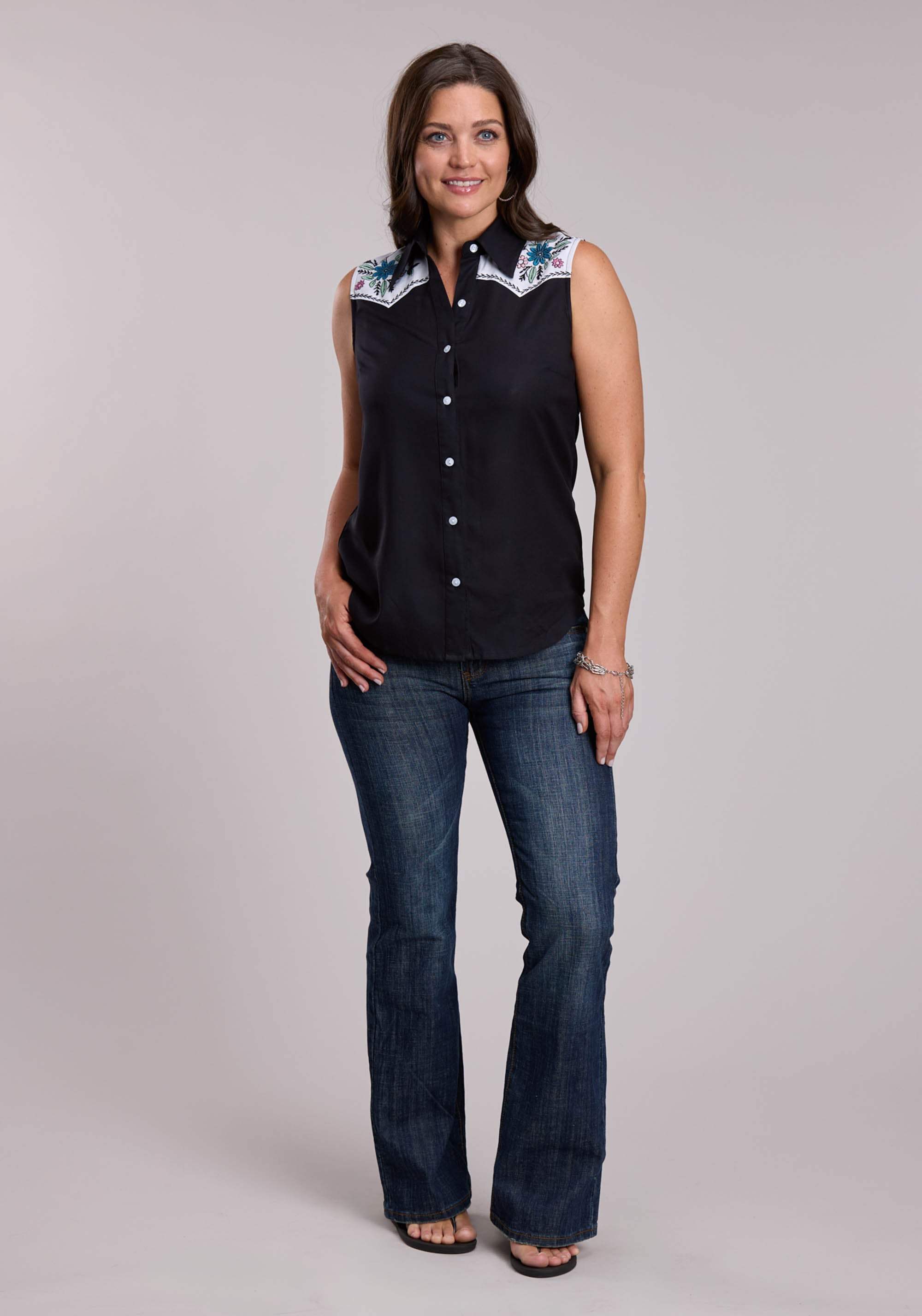 Womens Roper Rayon Challis Sleeveless Top - Roper - Flyclothing LLC