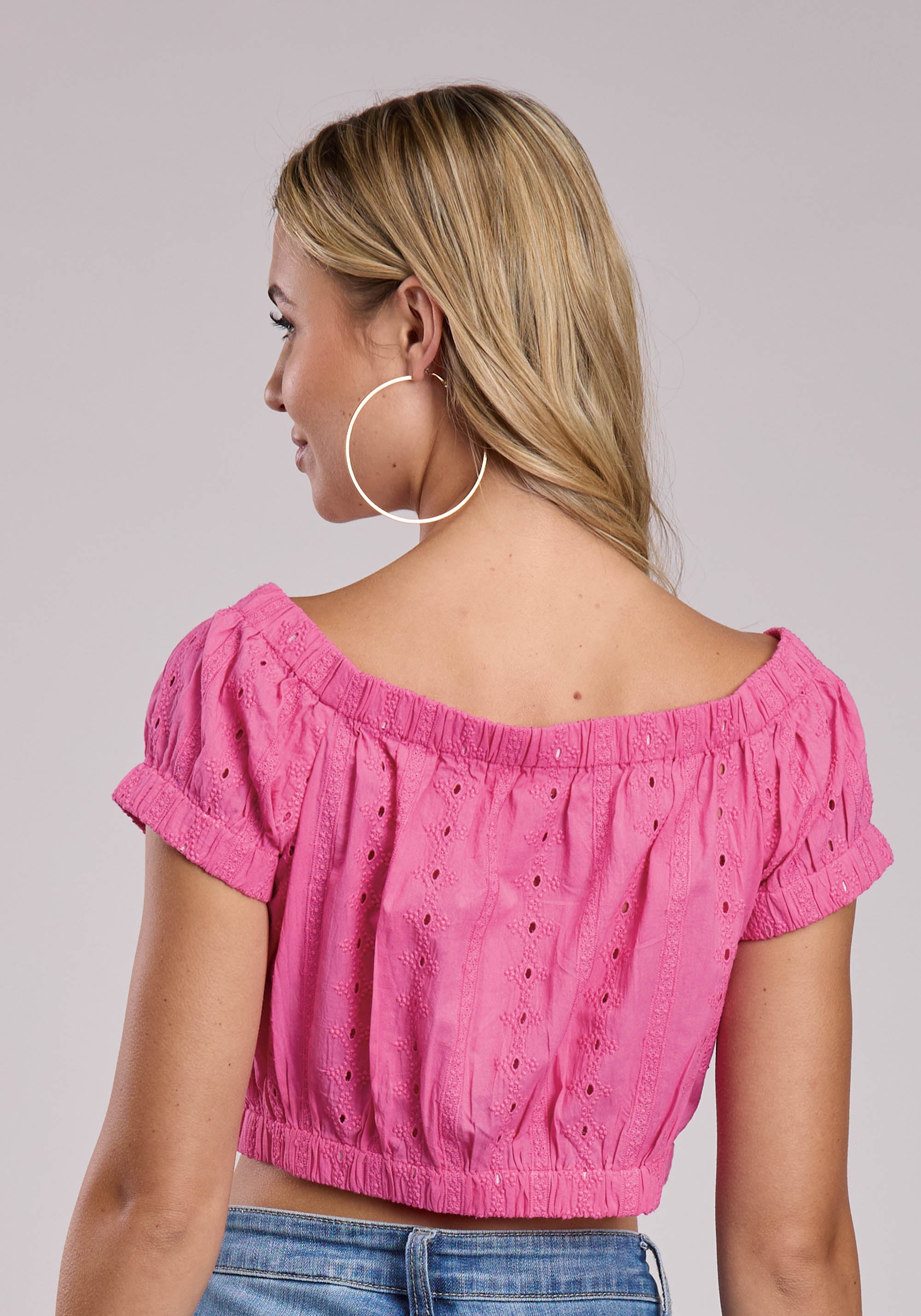 Womens Roper Cotton Eyelet Tube Top