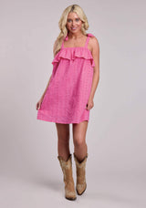 Womens Roper Cotton Eyelet Above Knee Sleeveless Dress - Roper - Flyclothing LLC