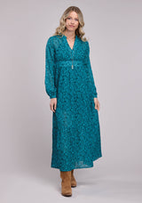 Roper Womens Long Sleeve Dress Button Tooled Floral Print Poly Georget