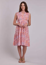 Womens Roper Aztec Patchwork Print Rayon Challis Sleeveless Dress - Roper - Flyclothing LLC