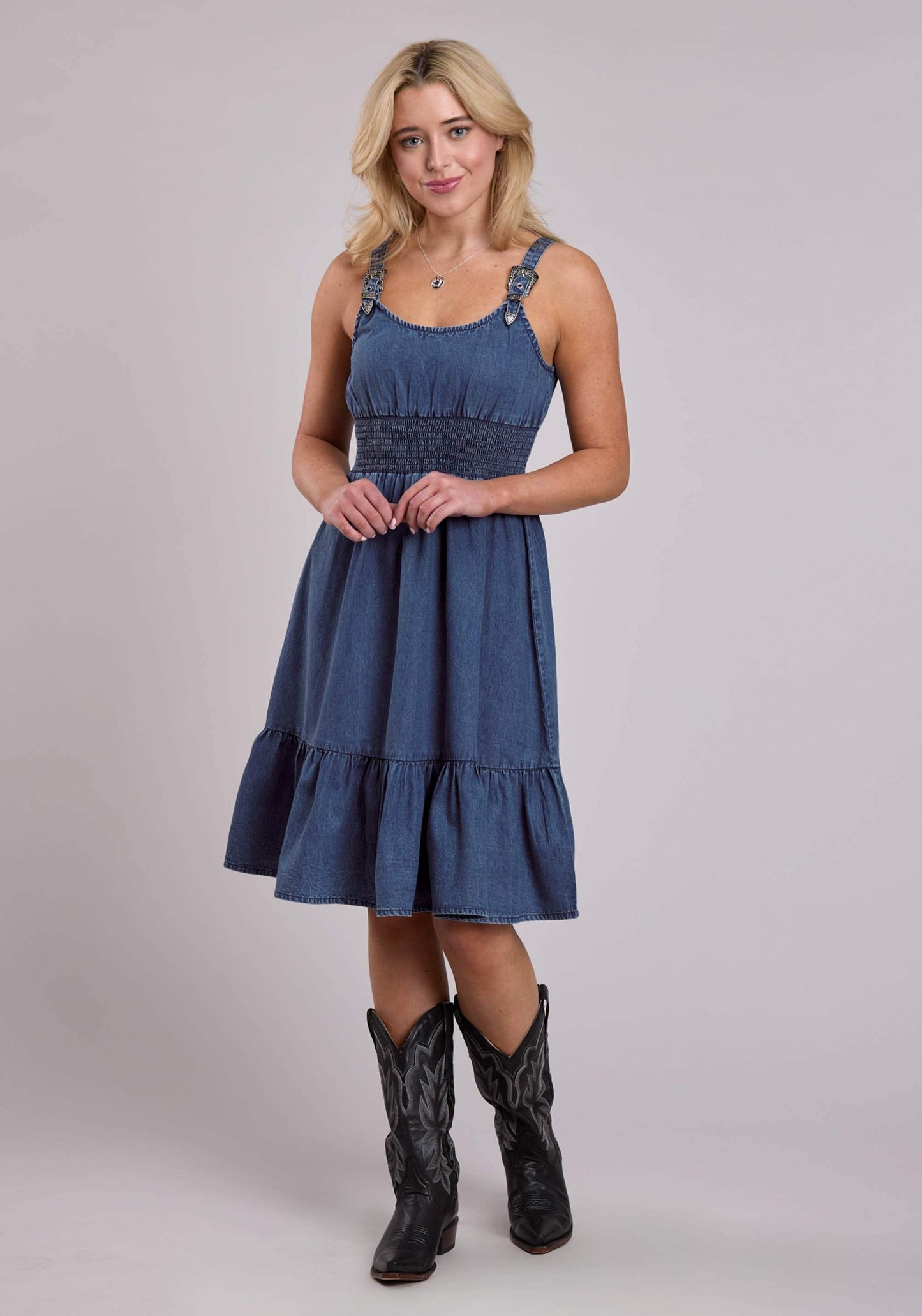 Roper Womens Sleeveless Dress Pullover Dk Denim Tank Dressr Western Dress - Roper - Flyclothing LLC