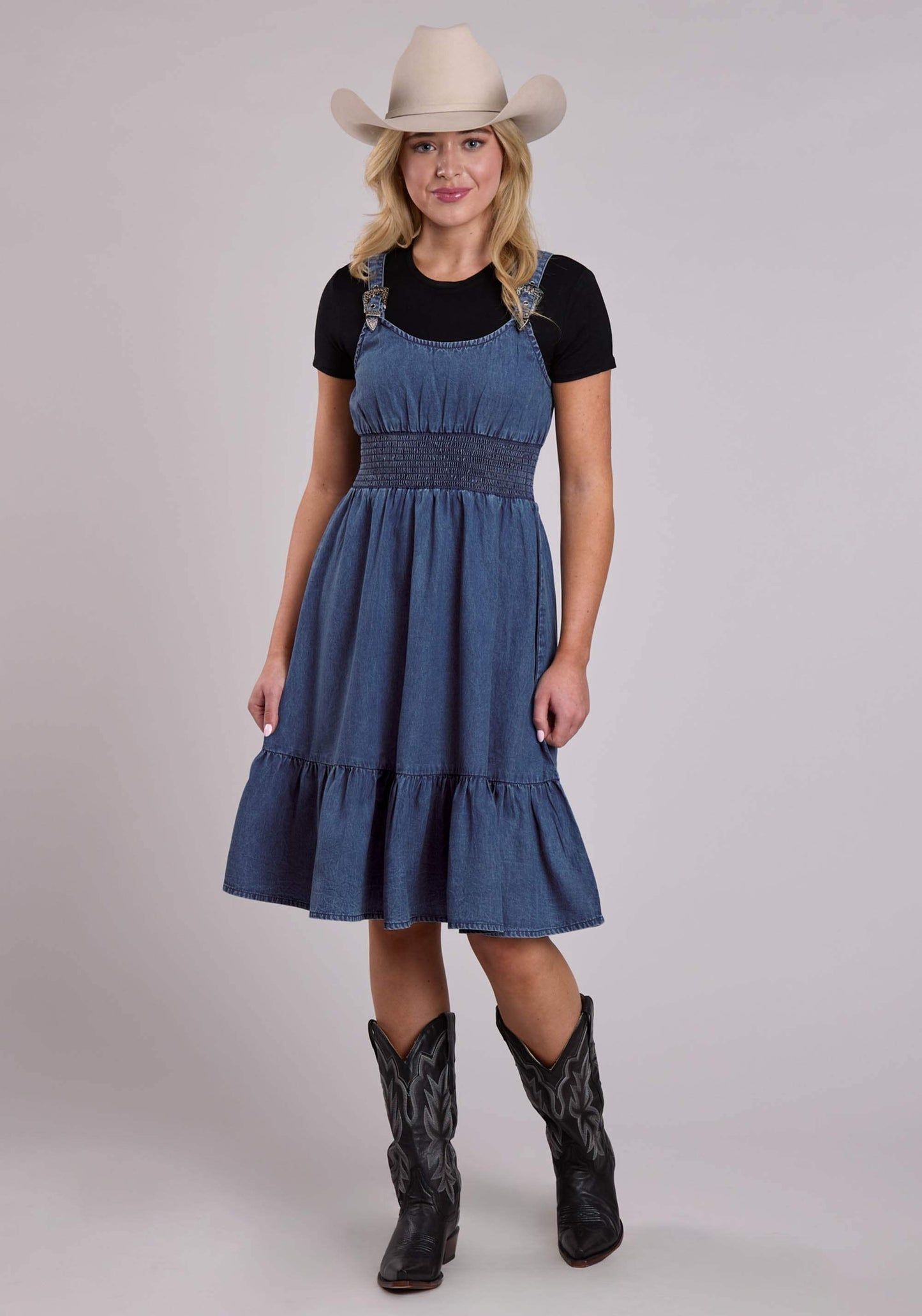 Roper Womens Sleeveless Dress Pullover Dk Denim Tank Dressr Western Dress - Roper - Flyclothing LLC