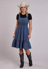 Roper Womens Sleeveless Dress Pullover Dk Denim Tank Dressr Western Dress - Roper - Flyclothing LLC