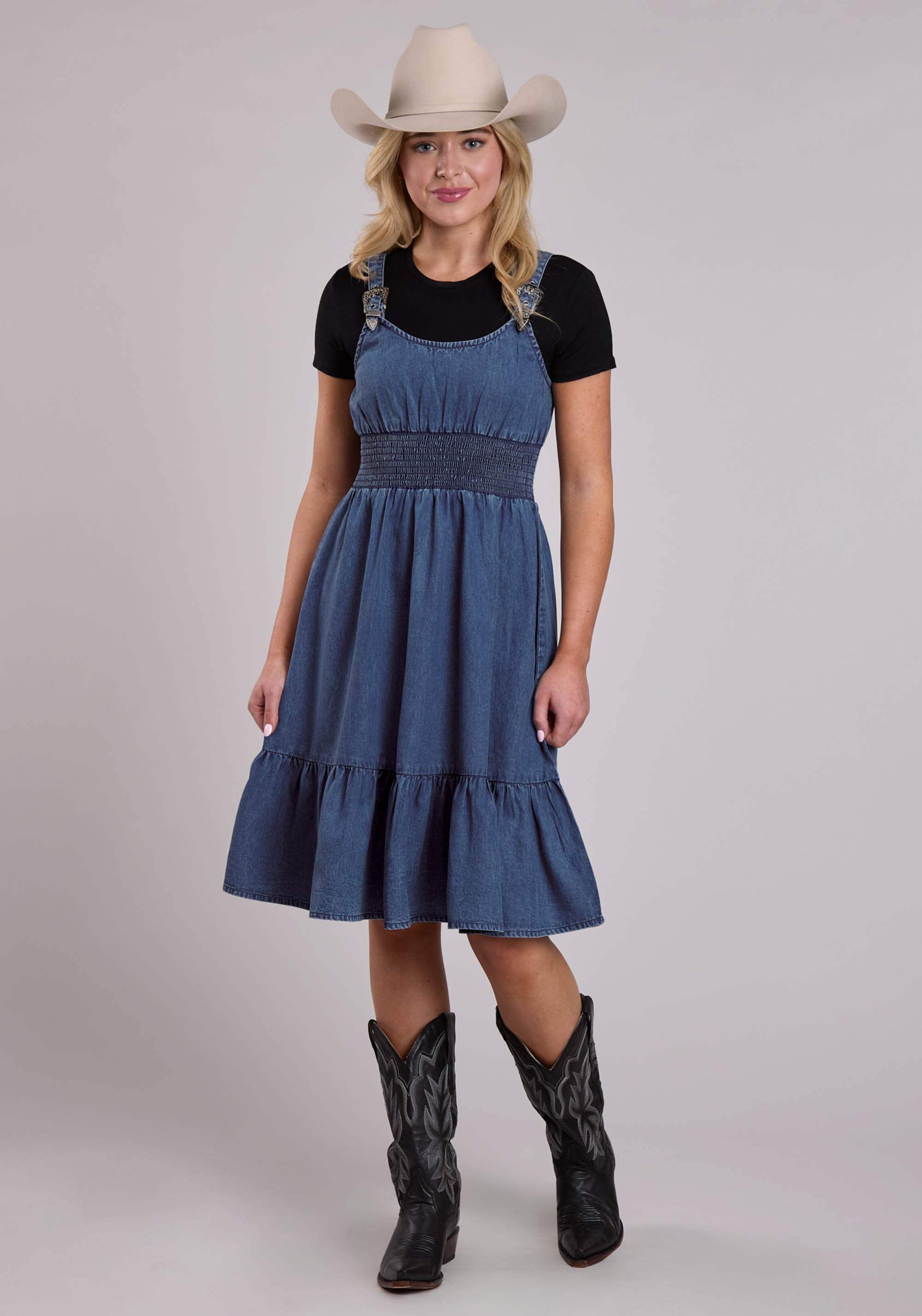 Roper Womens Sleeveless Dress Pullover Dk Denim Tank Dressr Western Dress - Roper - Flyclothing LLC