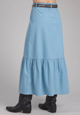 Roper Womens Cotton Denim Skirt Skirt Button Dress