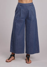Womens Roper Denim Palazzo Pants