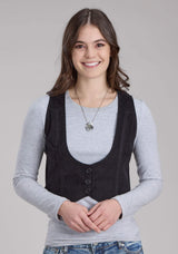 Roper Womens Cotton Corduroy Mini Button Vest - Roper - Flyclothing LLC