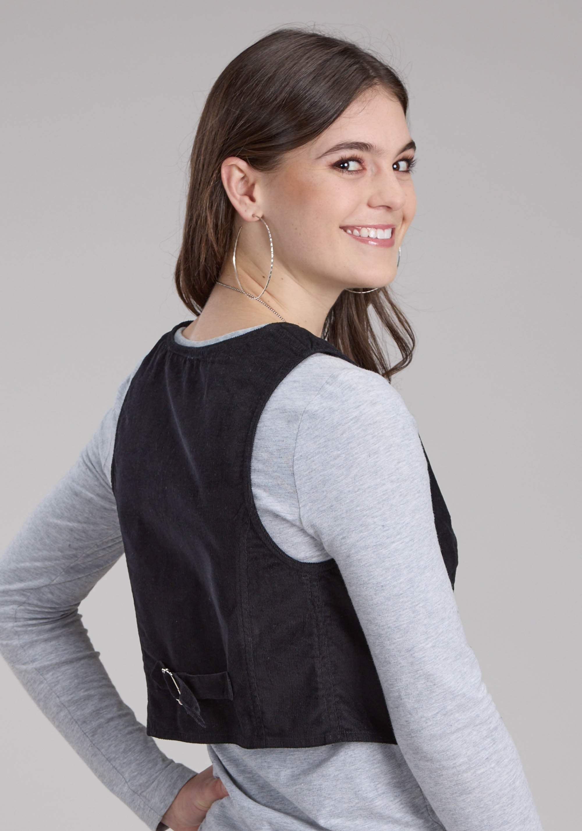 Roper Womens Cotton Corduroy Mini Button Vest - Roper - Flyclothing LLC