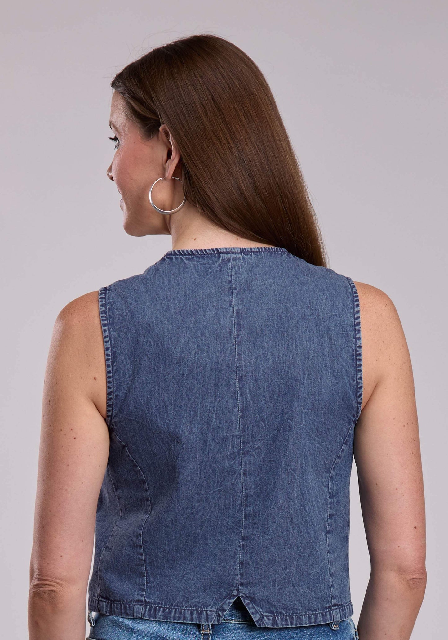Womens Roper Button Front Denim Vest - Roper - Flyclothing LLC
