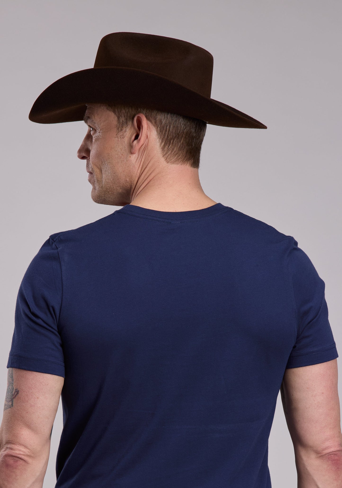 Unisex Roper Longhorn Skull W/American Flag Tee