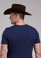 Unisex Roper Longhorn Skull W/American Flag Tee