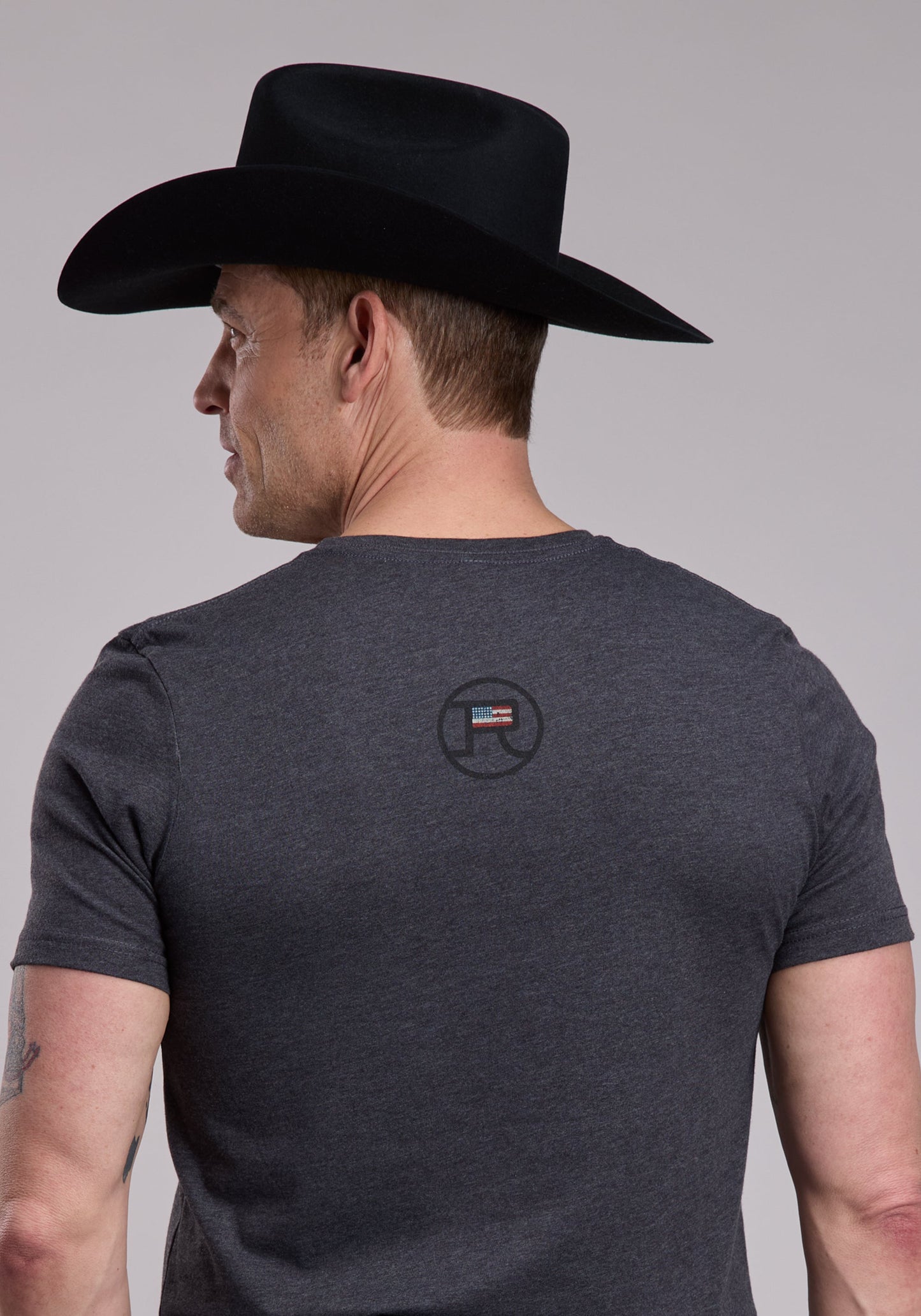 Unisex Roper American Flag Buffalo Screen Print Tee