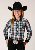 Roper Girls Long Sleeve Snap Dusk Dobby Western Shirt - Roper