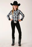 Roper Girls Long Sleeve Snap Dusk Dobby Western Shirt - Roper