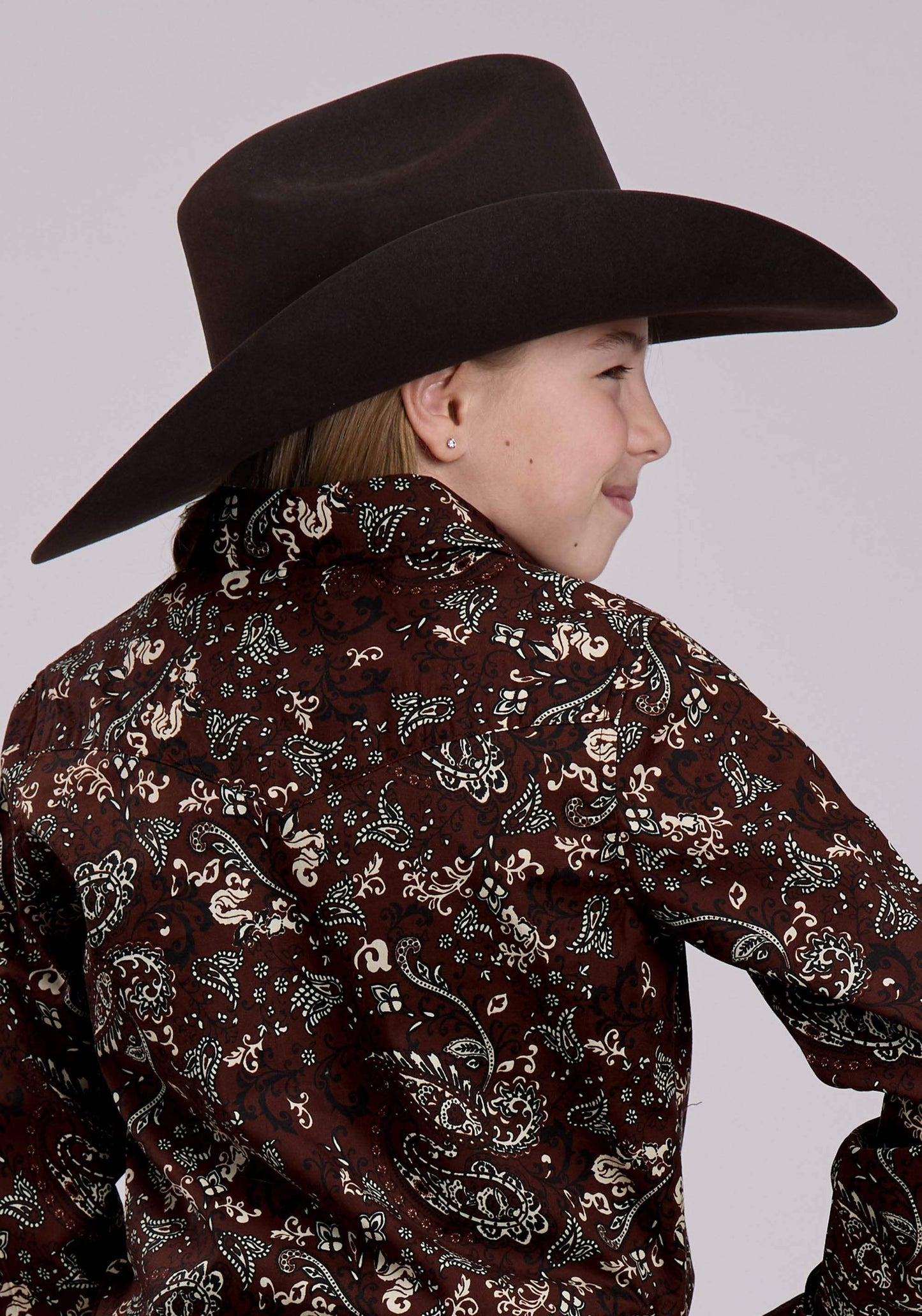 Roper Girls Long Sleeve Snap Brilliant Paisley Print Western Shirt - Roper - Flyclothing LLC