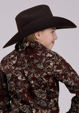 Roper Girls Long Sleeve Snap Brilliant Paisley Print Western Shirt - Roper - Flyclothing LLC