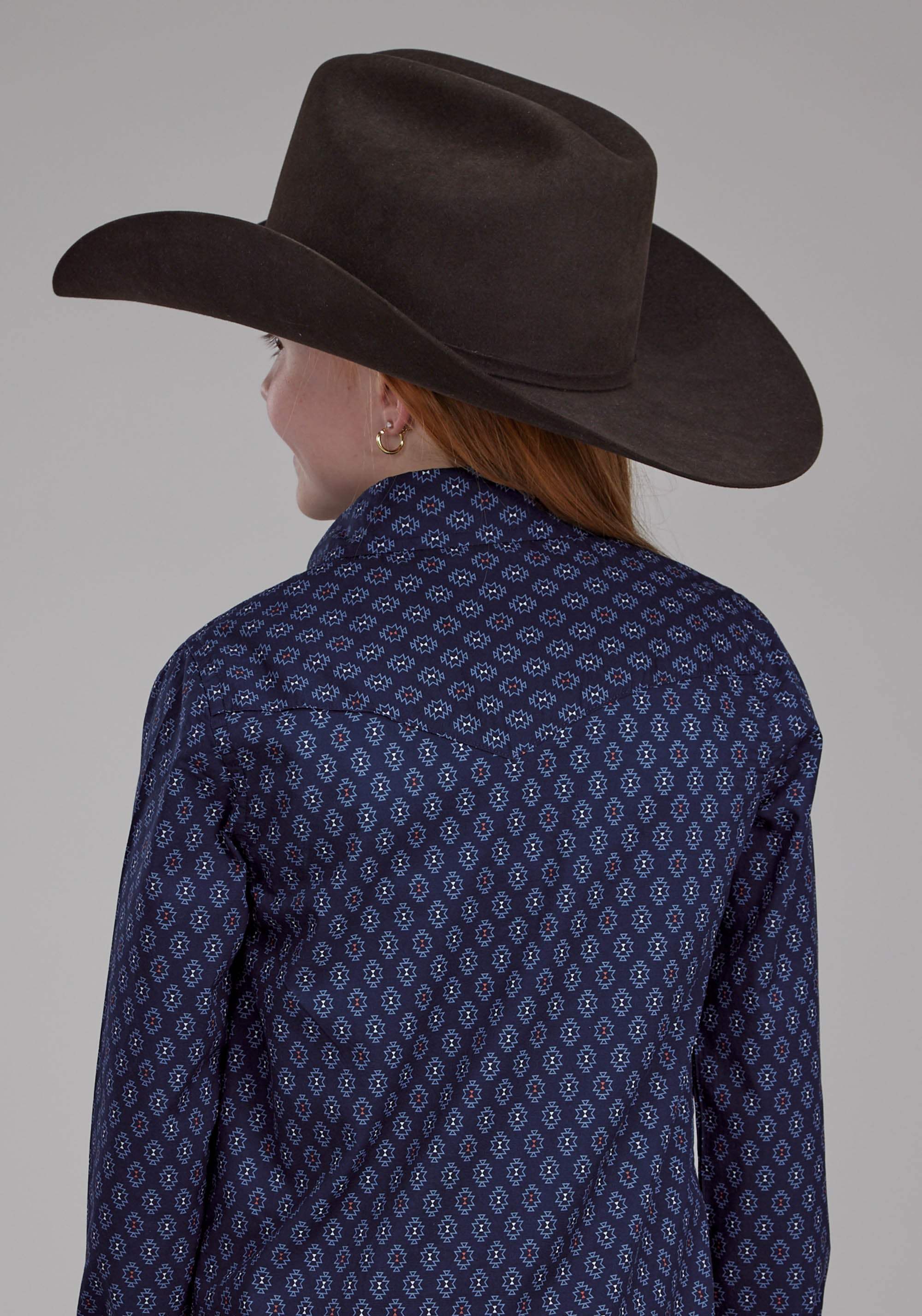 Roper Girls Aztecs Print Long Sleeve Snap Western Shirt - Roper - Flyclothing LLC