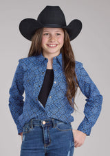 Roper Girls Saphire Ornamental Long Sleeve Snap Western Shirt - Roper - Flyclothing LLC