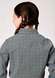 Roper Girls Long Sleeve Snap Frontier Foulard Western Shirt - Roper