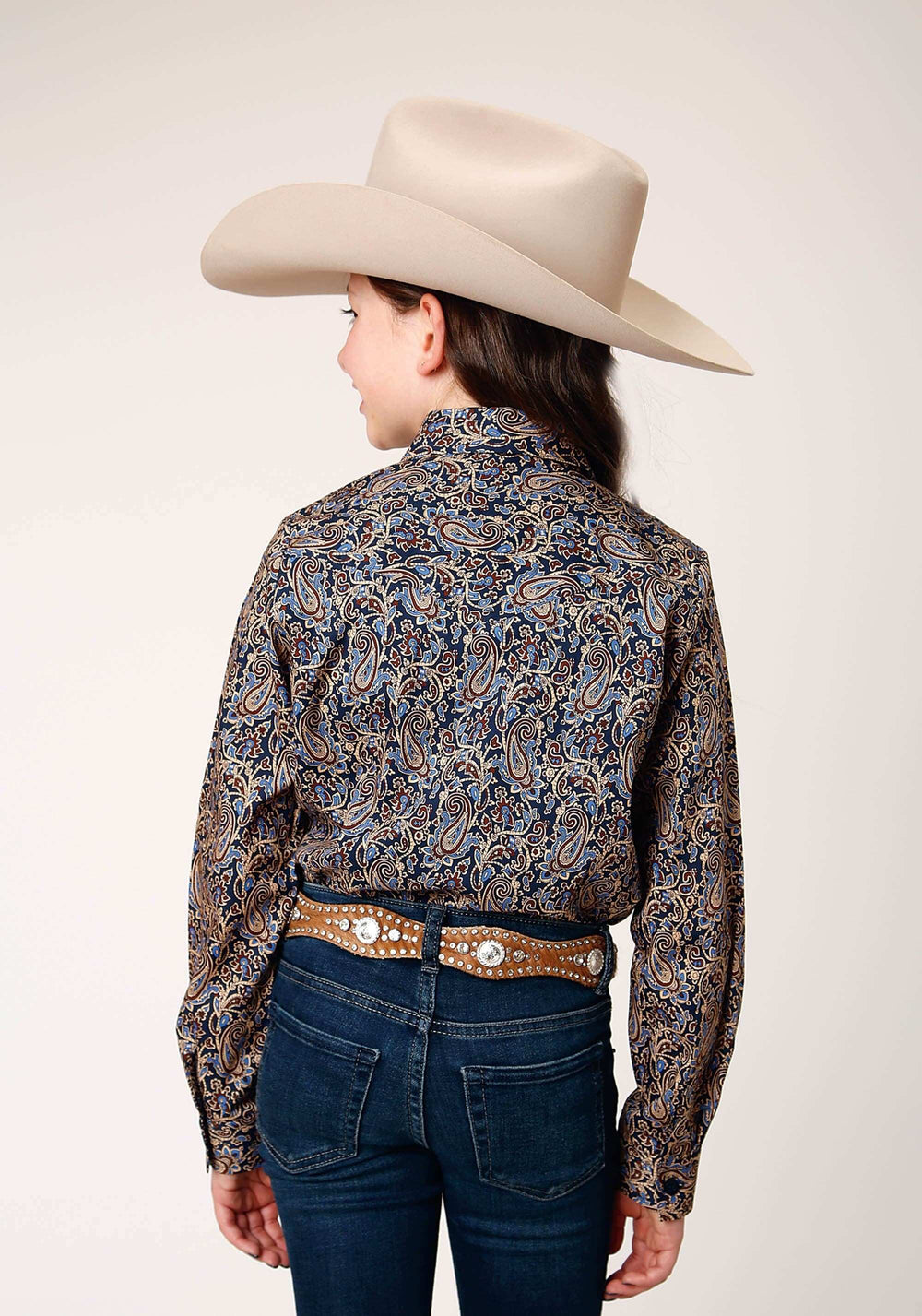 Roper Girls Long Sleeve Button Vintage Paisley Western Shirt - Roper - Flyclothing LLC