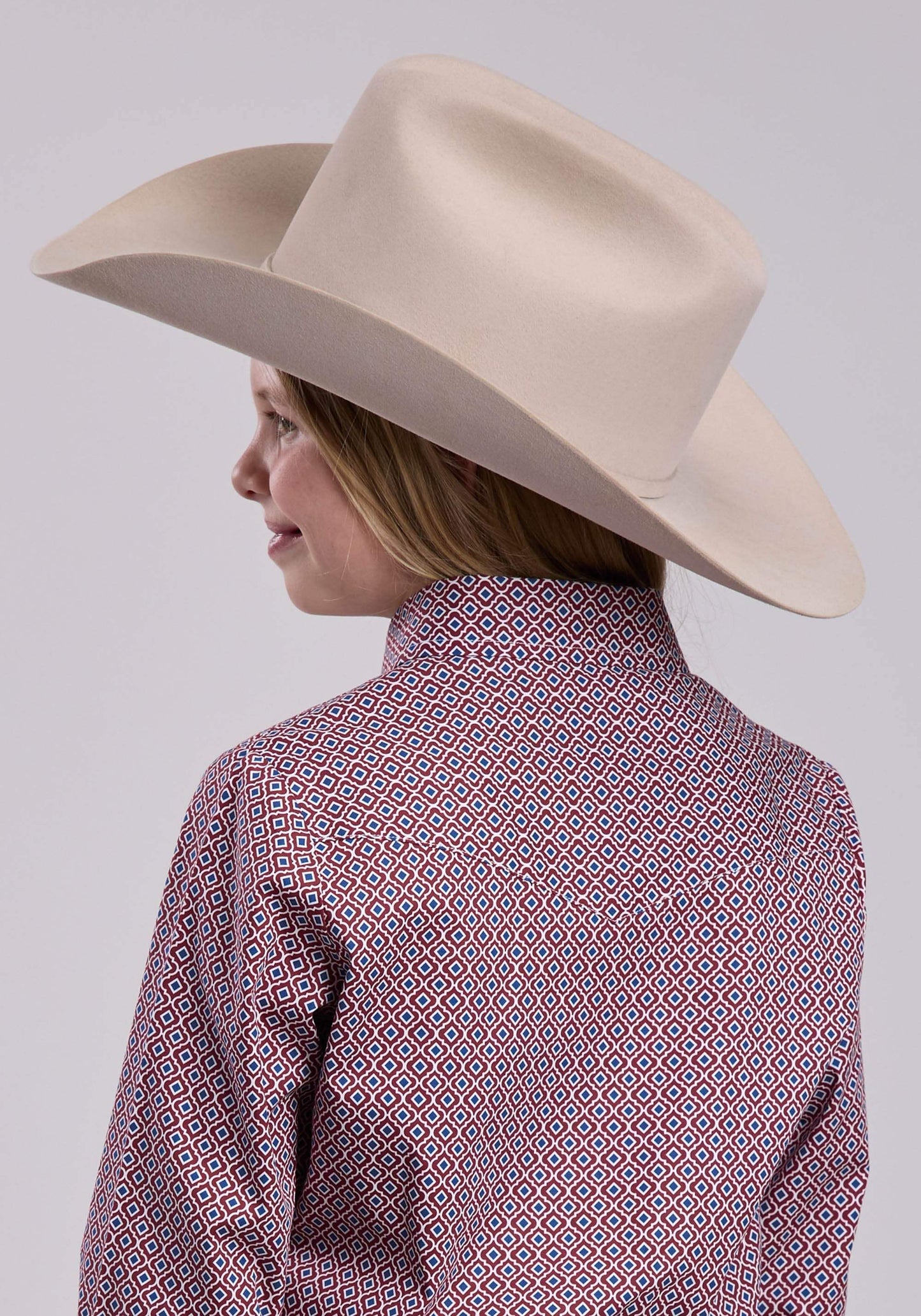 Girls Roper Red Tile Foulard Long Sleeve Shirt - Roper - Flyclothing LLC