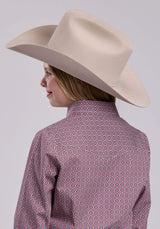 Girls Roper Red Tile Foulard Long Sleeve Shirt - Roper - Flyclothing LLC