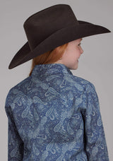 Roper Girls River Paisley Long Sleeve Button Western Shirt - Roper - Flyclothing LLC