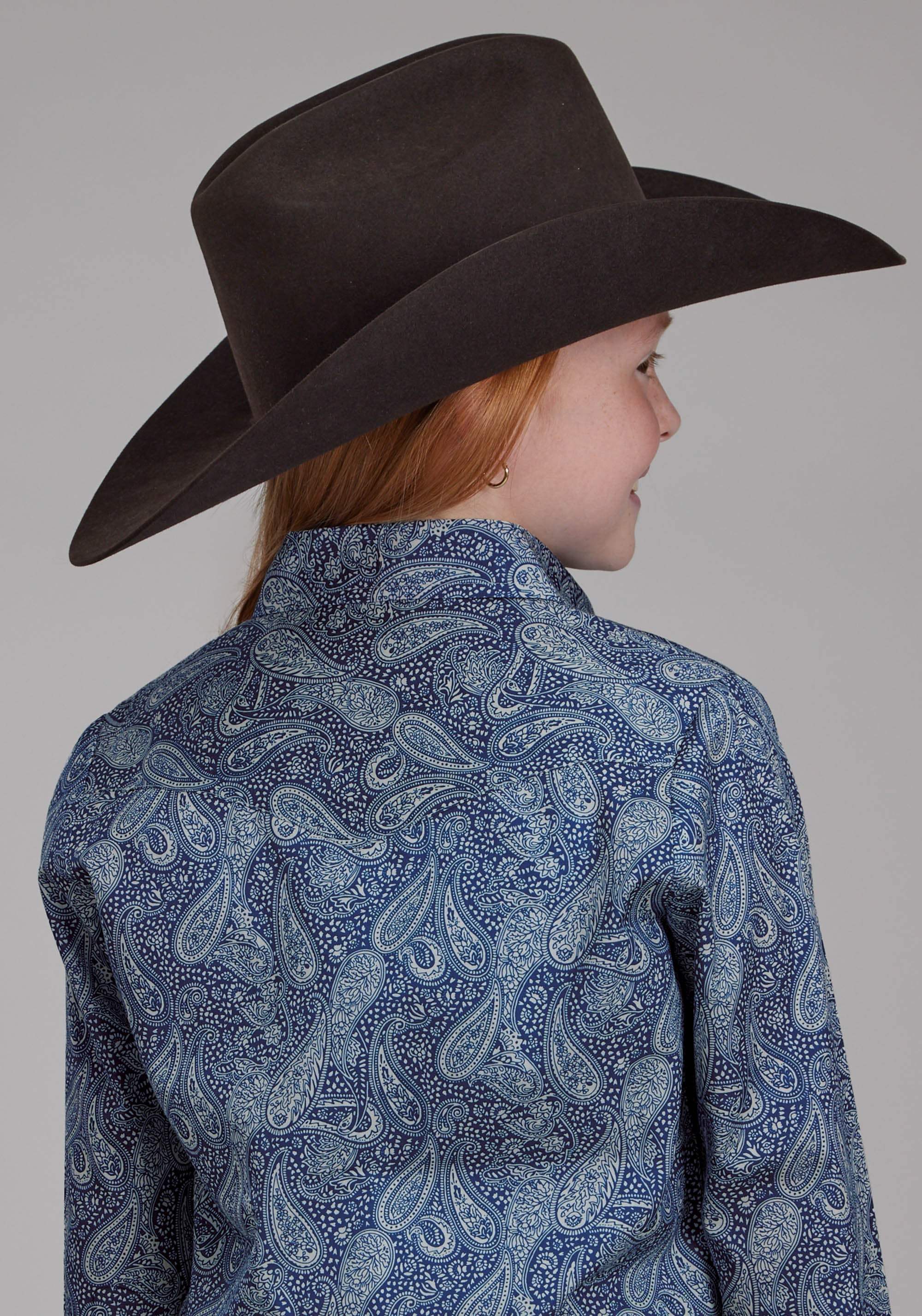 Roper Girls River Paisley Long Sleeve Button Western Shirt - Roper - Flyclothing LLC