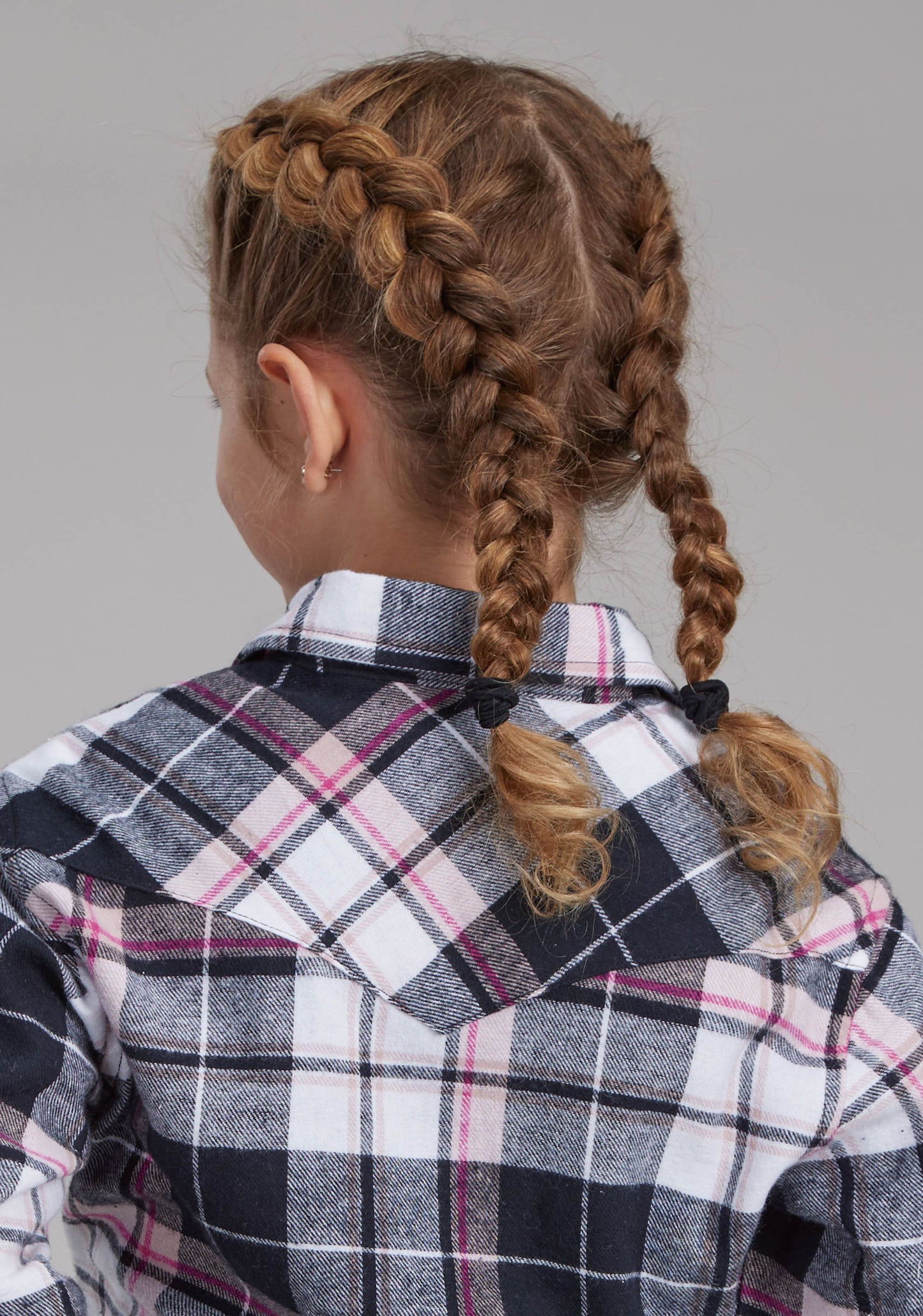 Roper Girls Unlined Flannel Shirt Long Sleeve Snap Western Shirt