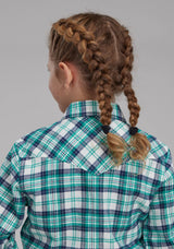 Roper Girls Unlined Flannel Shirt Long Sleeve Snap Western Shirt