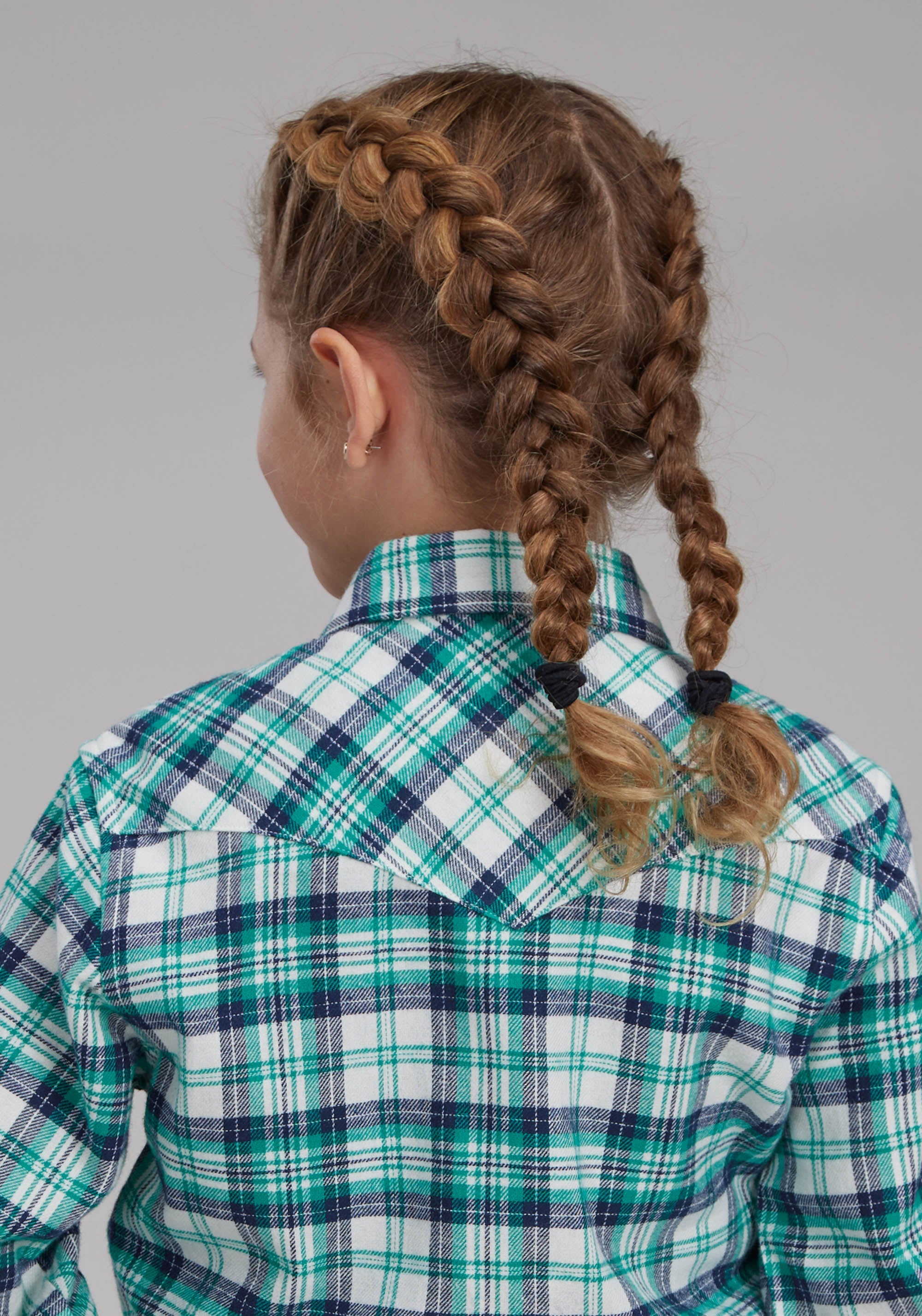Roper Girls Unlined Flannel Shirt Long Sleeve Snap Western Shirt