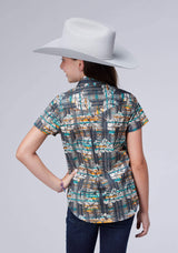 Roper Girls Sleeveless Snap Distressed Tropical Print Western Shirt - Roper - Flyclothing LLC