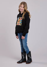 Roper Girls Long Sleeve Pullover Cotton Fleece Hooded Sweatshirt Western Shirt