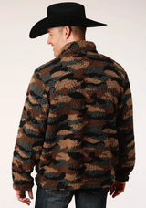 Mens Camo Print Polar Fleece Pullover - ROPER - Flyclothing LLC