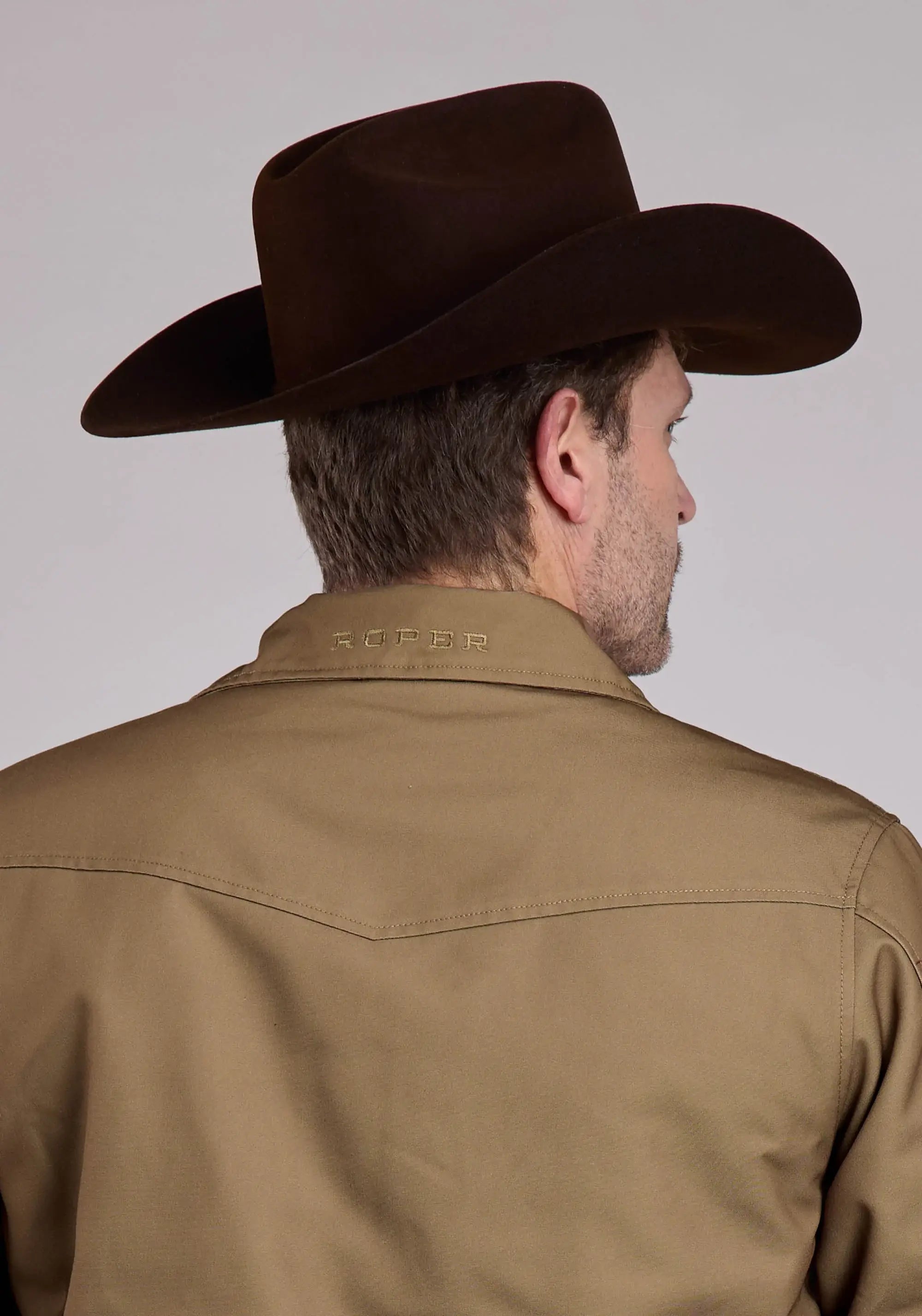 Mens Jacket Zipper Canvas Zip Front Western Jacket - ROPER - Flyclothing LLC