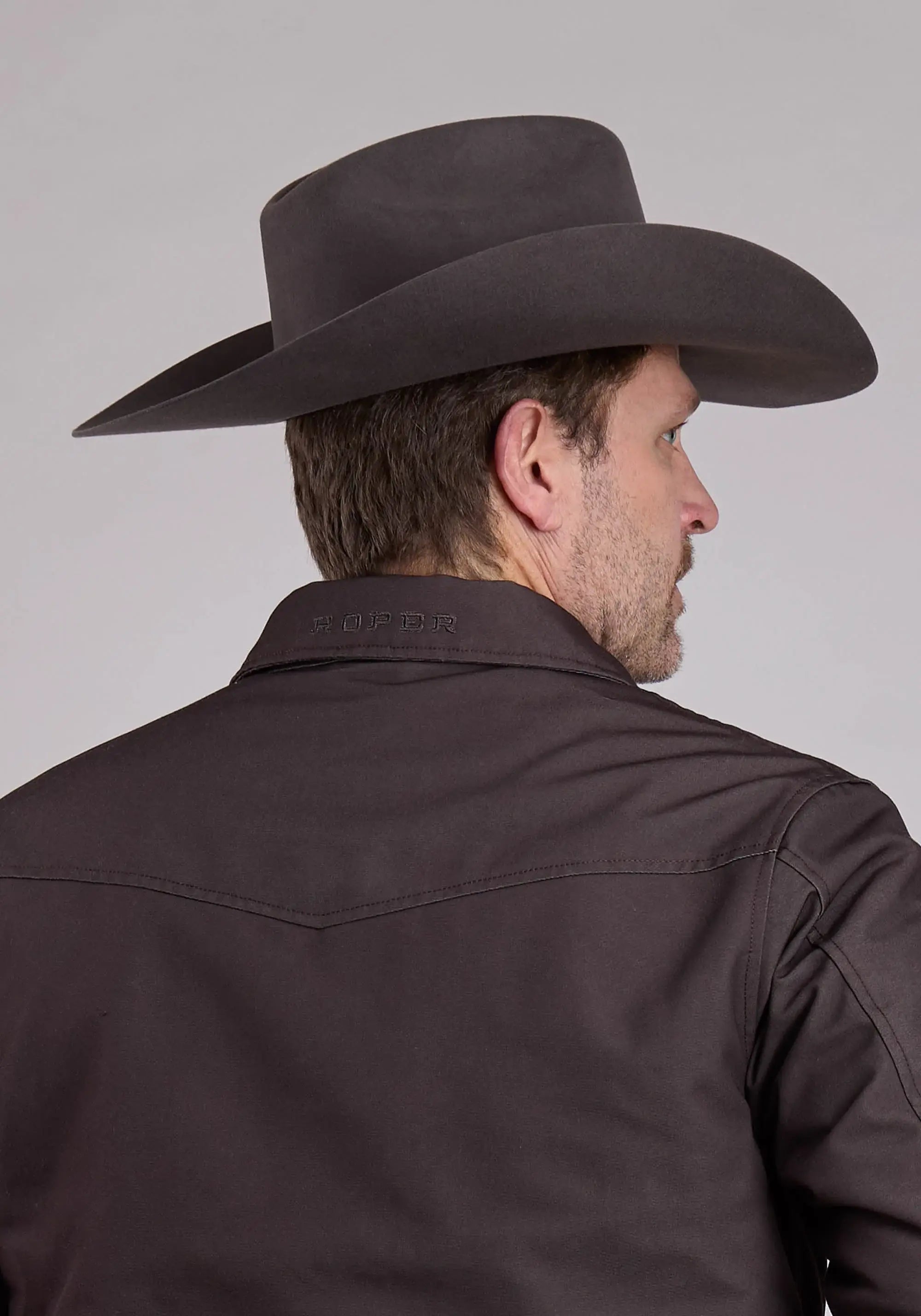 Mens Jacket Zipper Canvas Zip Front Western Jacket - ROPER - Flyclothing LLC