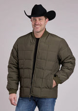Mens Jacket Zipper Performance Canvas Quilted Western Jacket - ROPER - Flyclothing LLC