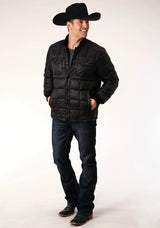 Mens Down Proof Coated Jacket Black - ROPER - Flyclothing LLC