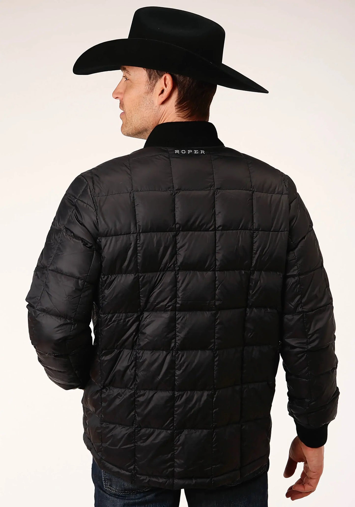Mens Down Proof Coated Jacket Black - ROPER - Flyclothing LLC