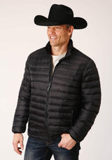 Roper Mens Black Nylon Down Proof Coated Jacket - Roper - Flyclothing LLC