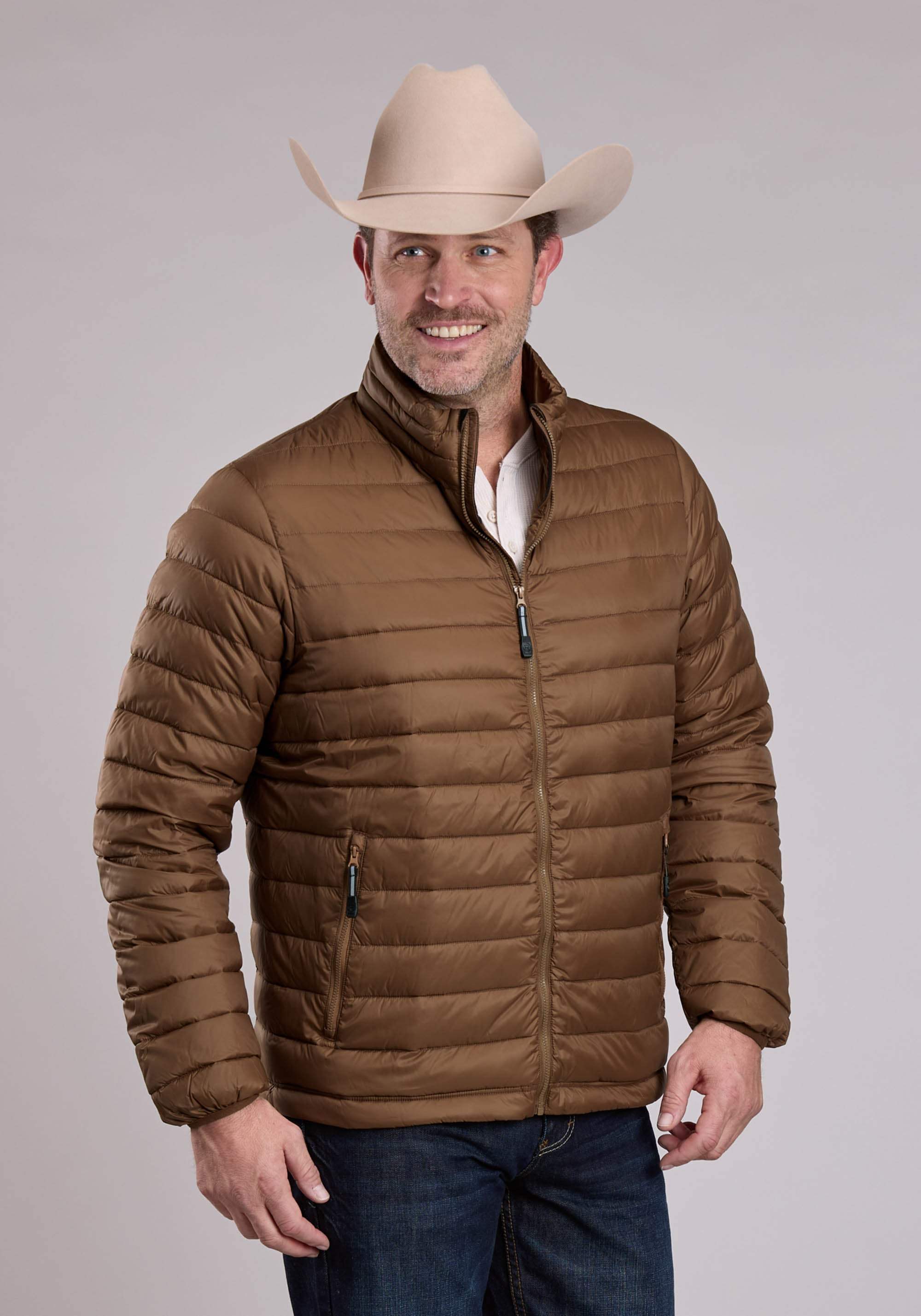 Mens Roper Nylon Down Proof Coated Jacket - Roper - Flyclothing LLC