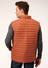Mens Down Proof Coated Vest Rust Vest - ROPER - Flyclothing LLC