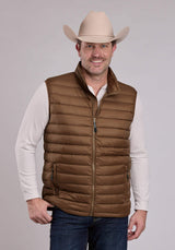 Roper Mens Vest Zipper Nylon Down Proof Coated Western Vest - Roper - Flyclothing LLC