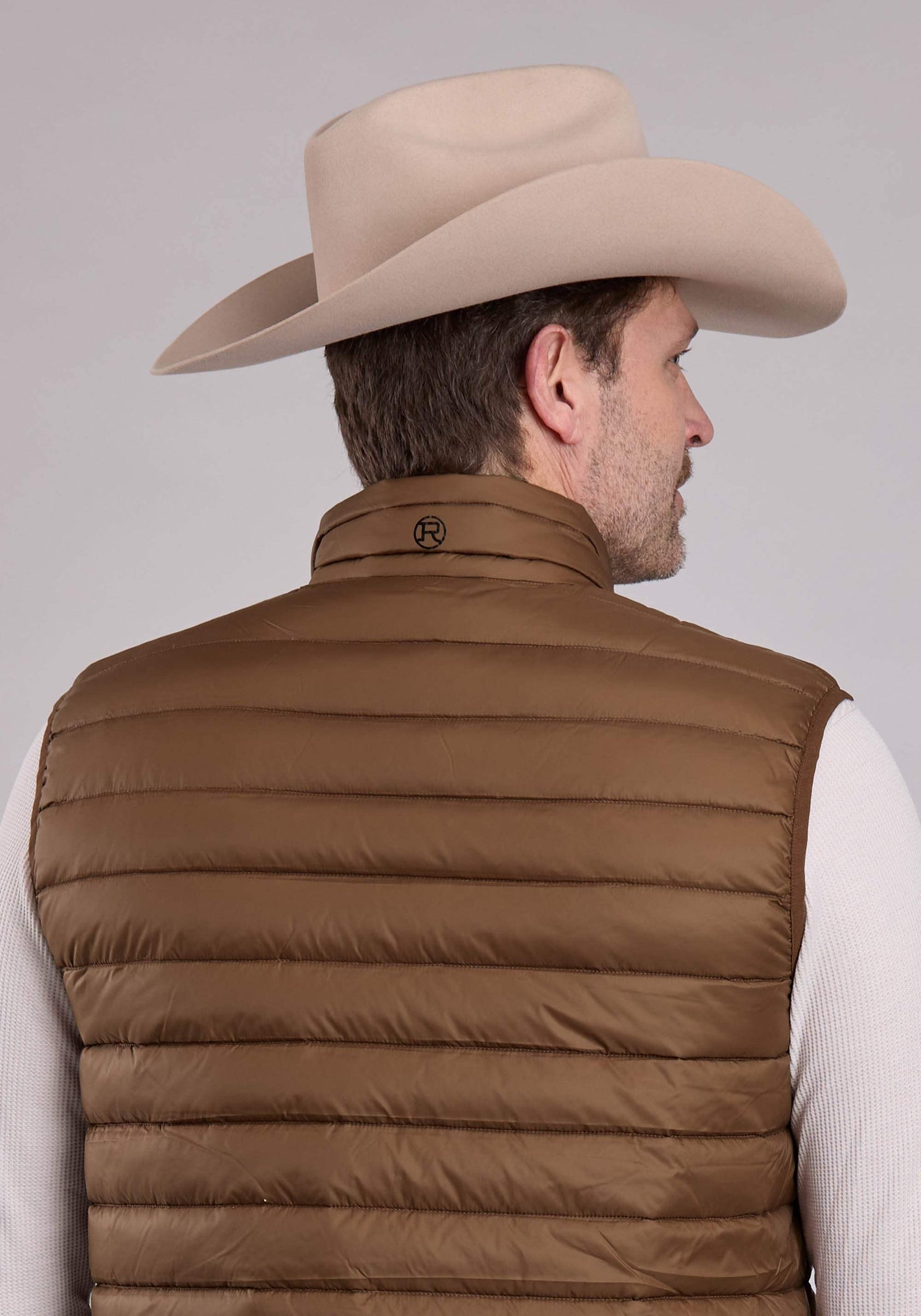 Roper Mens Vest Zipper Nylon Down Proof Coated Western Vest - Roper - Flyclothing LLC