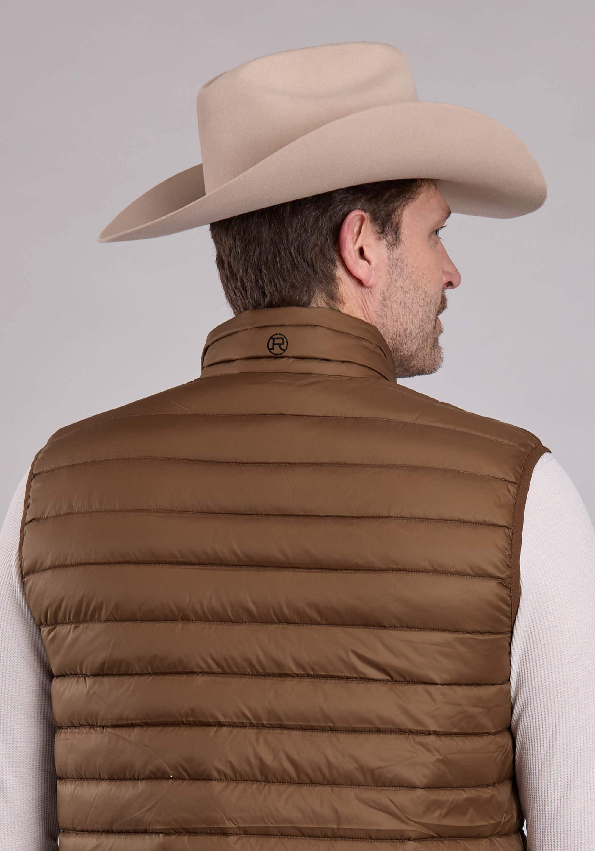 Roper Mens Vest Zipper Nylon Down Proof Coated Western Vest - Roper - Flyclothing LLC