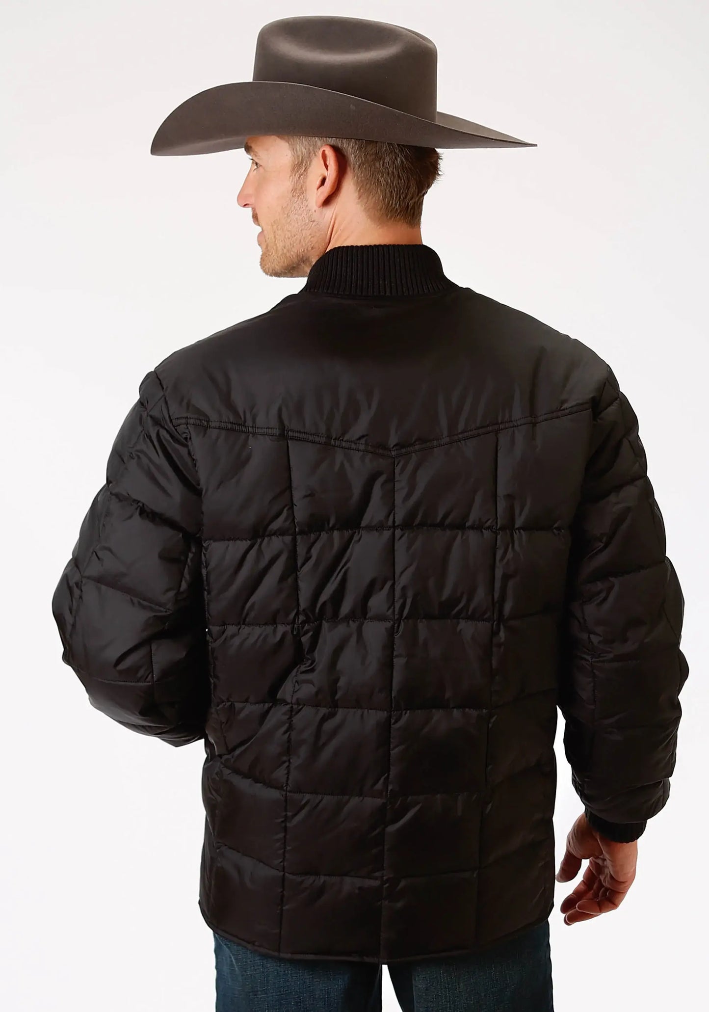Mens Black Poly-Filled Jacket - ROPER - Flyclothing LLC