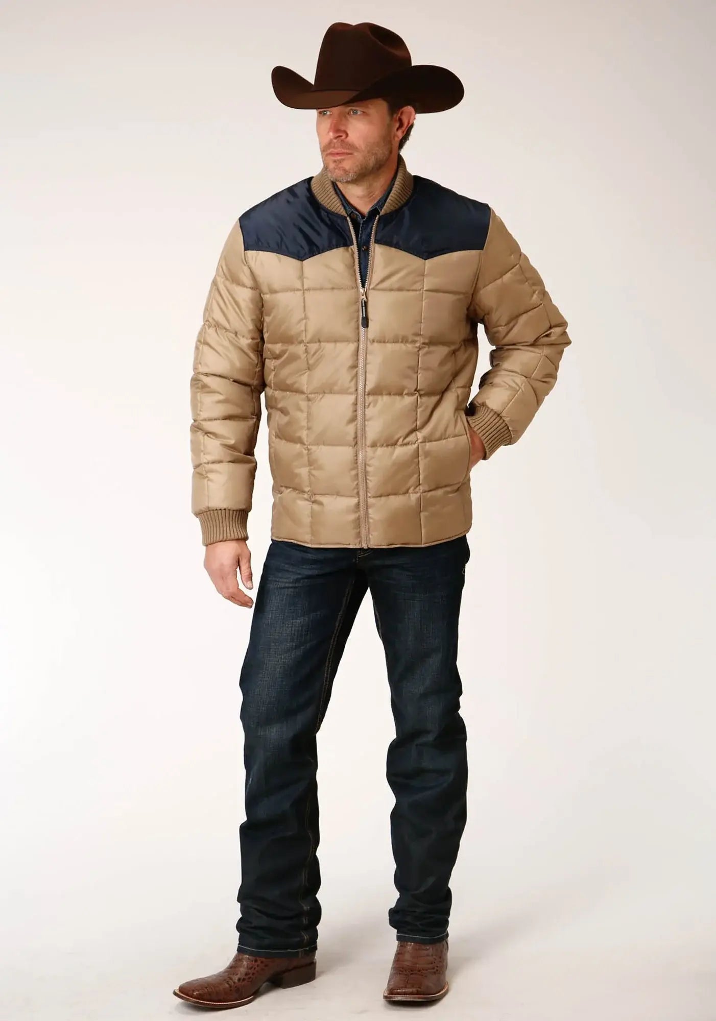 Mens Quilted Poly With Poly Fill Jacket - ROPER - Flyclothing LLC
